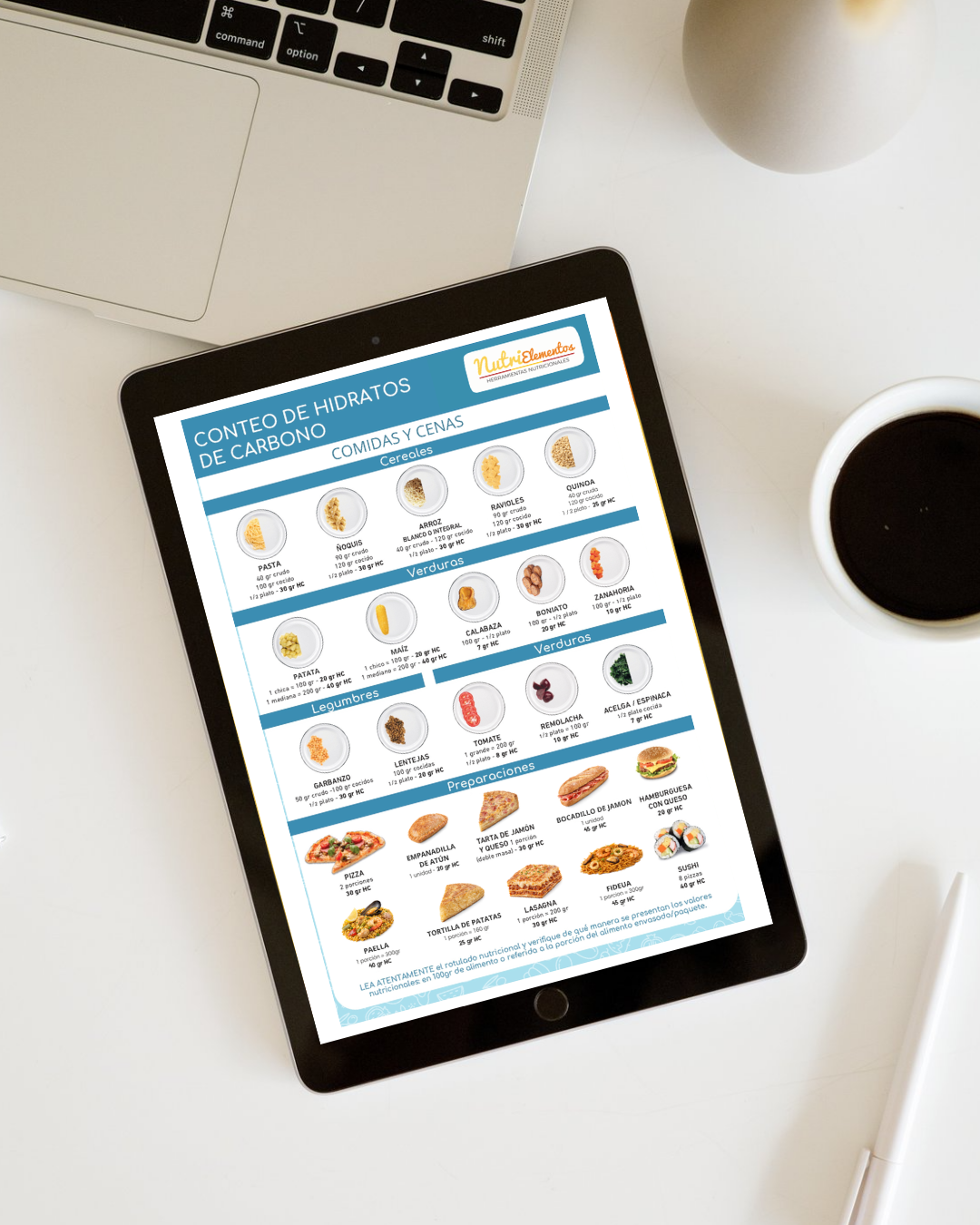 LAMINAS DE CONTEO DE HIDRATOS - DIGITAL