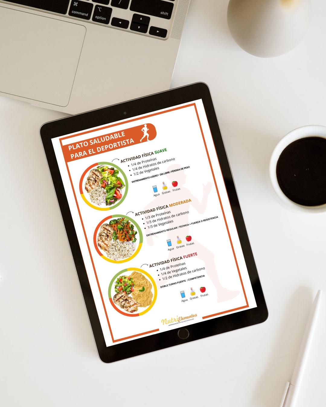 LAMINA PLATO SALUDABLE PARA EL DEPORTISTA - DIGITAL